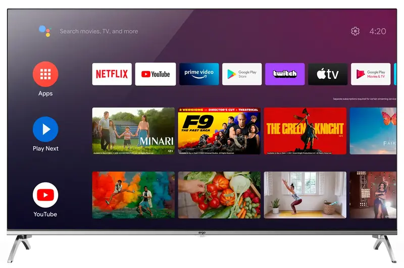 Телевізор Ergo 55" QLED 4K (55GUS8555) - фото - №1