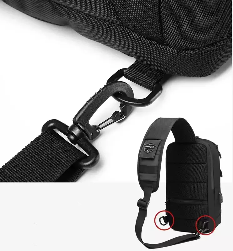 Сумка слінг Ozuko 9262 BLACK - фото - №2