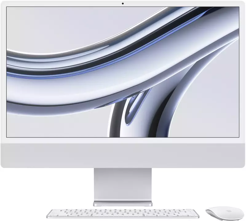 Apple iMac M3 24" 4.5K 8GPU/8RAM/256GB Silver (MQR93) 2023 - фото - №0