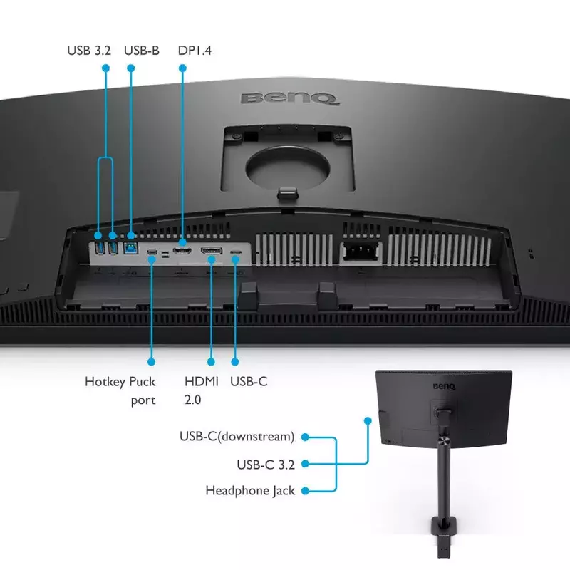 Монітор BenQ 27" PD2706UA (9H.LLKLB.QBE) - фото - №6