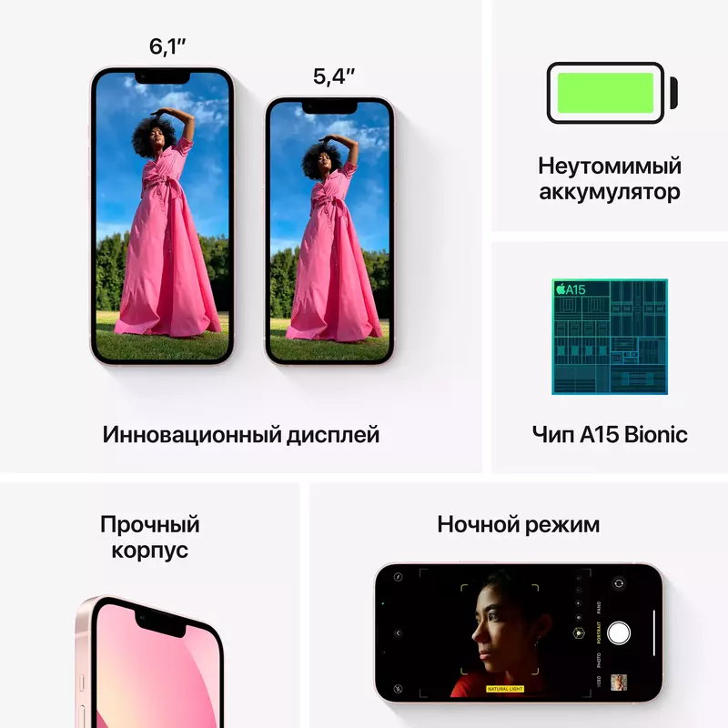 Apple iPhone 13 Mini 256GB Pink (MLK73) - фото - №6
