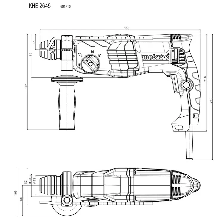 Перфоратор Metabo KHE 2645, 850Вт (601710500) - фото - №1