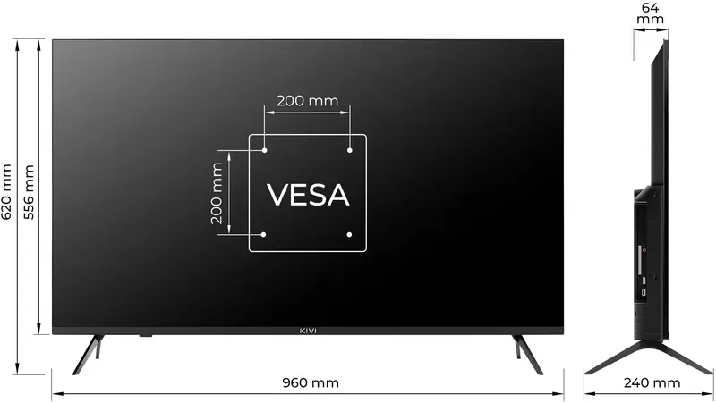 Телевізор Kivi 43" UHD (43U760QB) - фото - №10