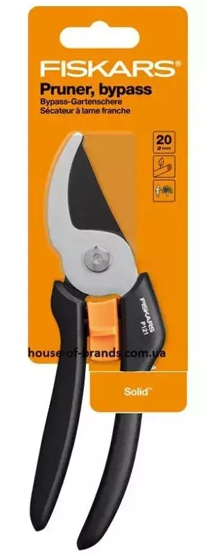 Секатор Fiskars площинний Solid P121 - фото - №1