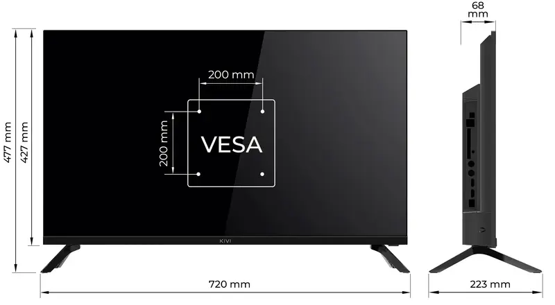 Телевізор Kivi 32" HD Smart TV (32H730QB) - фото - №7