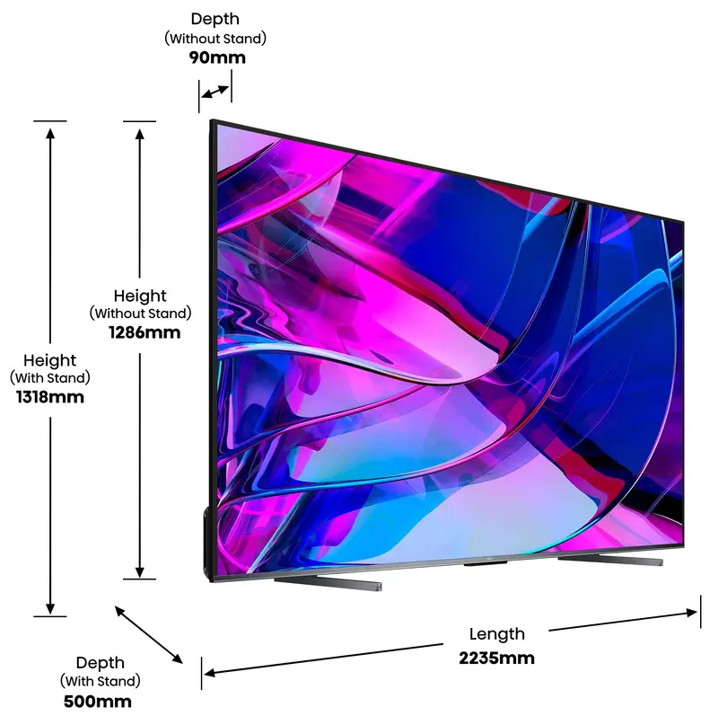 Телевізор Hisense 100" QLED 4K (100U7KQ) - фото - №6