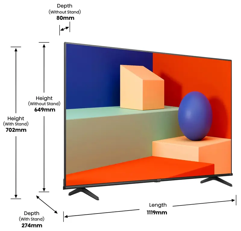 Телевізор Hisense 50" 4K (50A6K) - фото - №9