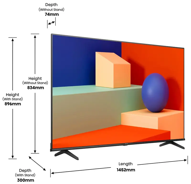 Телевізор Hisense 65" 4K (65A6K) - фото - №9