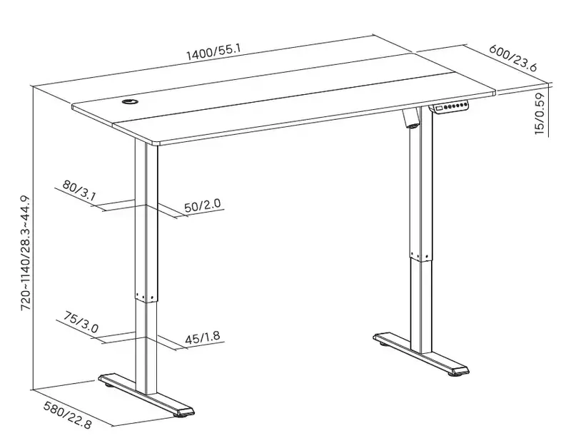 Комп'ютерний стіл OfficePro ODE670B - фото - №14