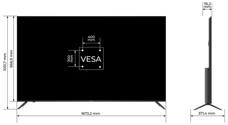 Телевізор Kivi 75" 4K UHD (75U760QB) - фото - №9