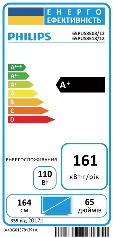 Телевізор Philips 65" 4K UHD Smart TV (65PUS8518/12) - фото - №8