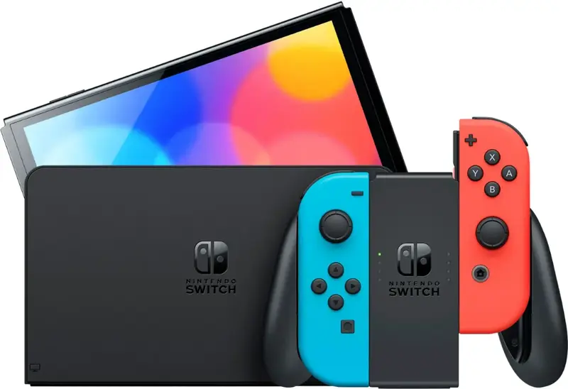 Ігрова консоль Nintendo Switch OLED Model (Neon Blue/Neon Red set) - фото - №3