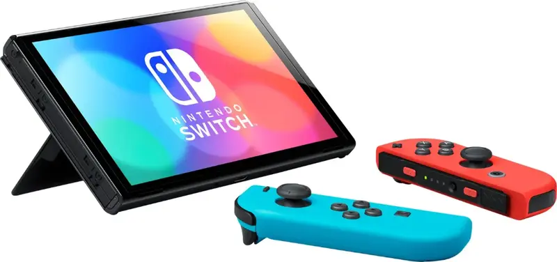 Ігрова консоль Nintendo Switch OLED Model (Neon Blue/Neon Red set) - фото - №1