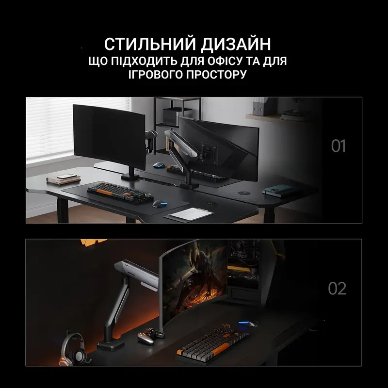 Настольное крепление для монитора Anda Seat Stealth PRO II 17''-42'' (Blue) AD-W-A9-1S-BS - фото - №16