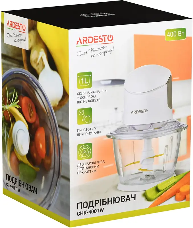 Измельчитель ARDESTO CHK-4001W - фото - №4