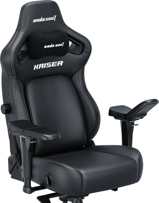 Ігрове крісло Anda Seat Kaiser 4 Size L Black Premium PVC - фото - №4