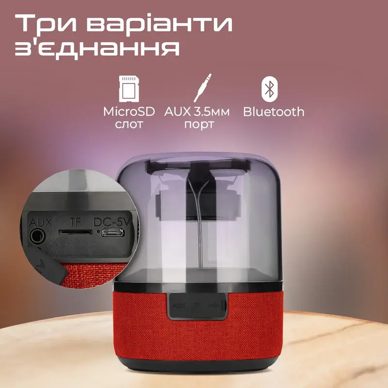 Акустична система Promate Glitz-L 10W glitz-l.red - фото - №4