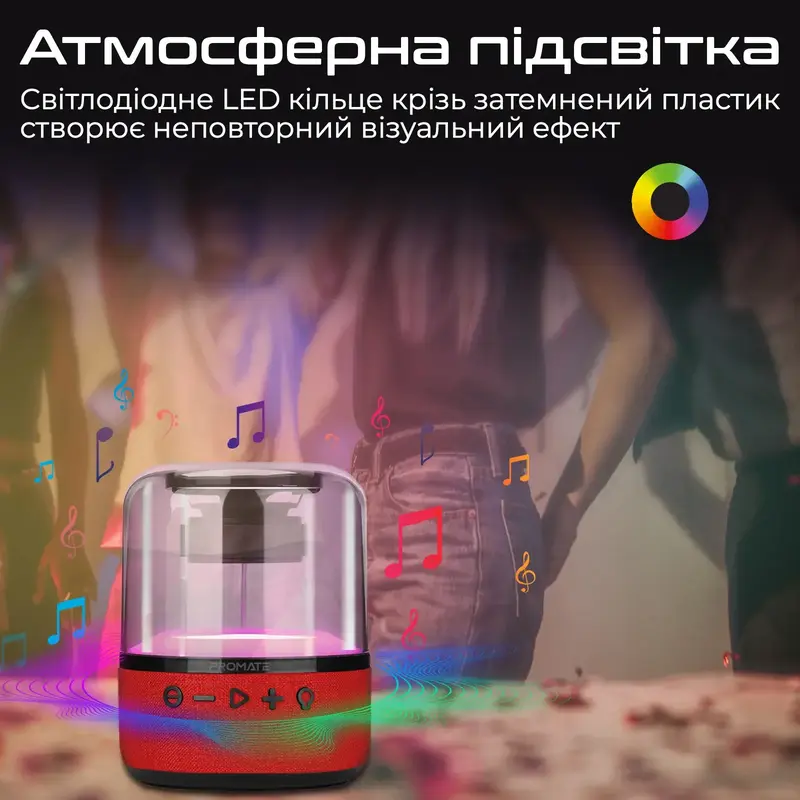 Акустична система Promate Glitz-L 10W glitz-l.red - фото - №2