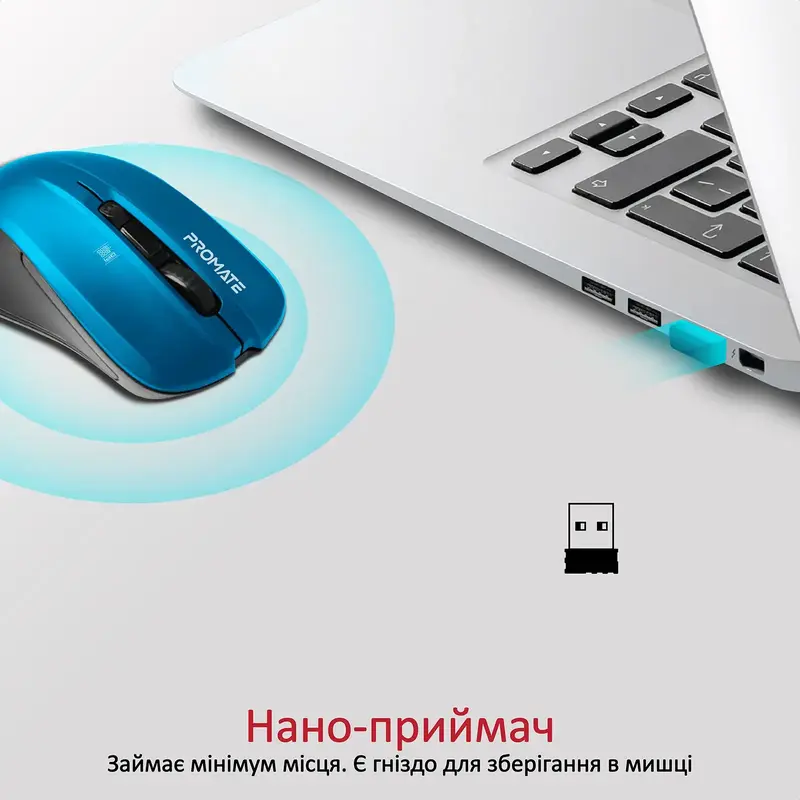Миша Promate Contour Wireless contour.blue - фото - №3