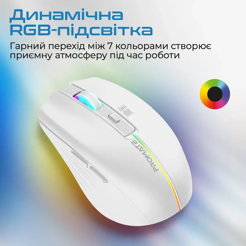 Миша Promate Kitt Wireless White (kitt.white) - фото - №1