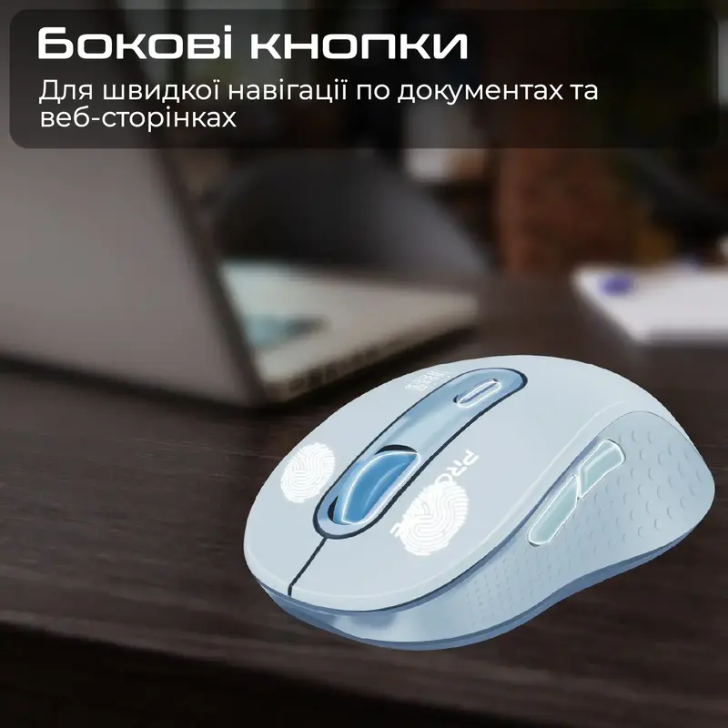 Миша Promate Ken Wireless Blue (ken.blue) - фото - №3