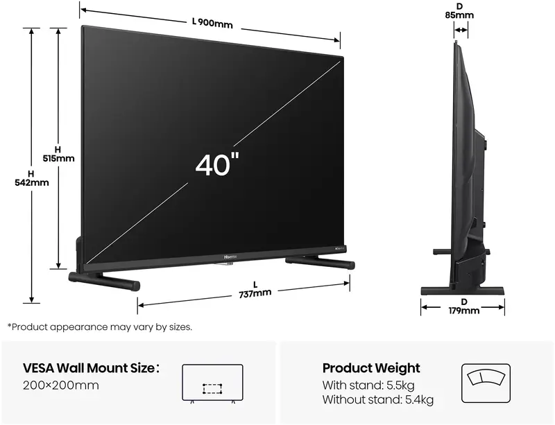 Телевізор Hisense 40A5Q - фото - №2