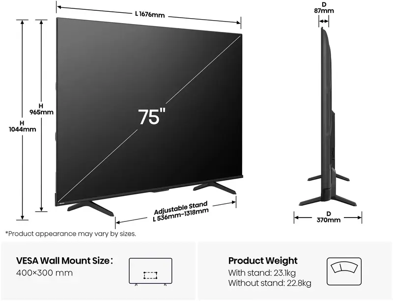 Телевізор Hisense 75E7Q PRO - фото - №1