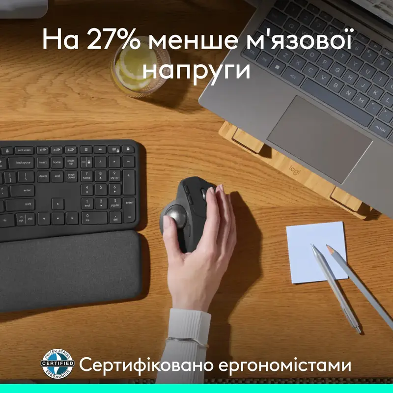 Миша Logitech MX ERGO S Wireless Graphite - фото - №2