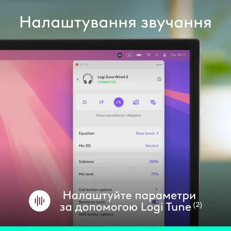 Гарнітура Logitech Zone Wired 2 Headset графіт - фото - №6