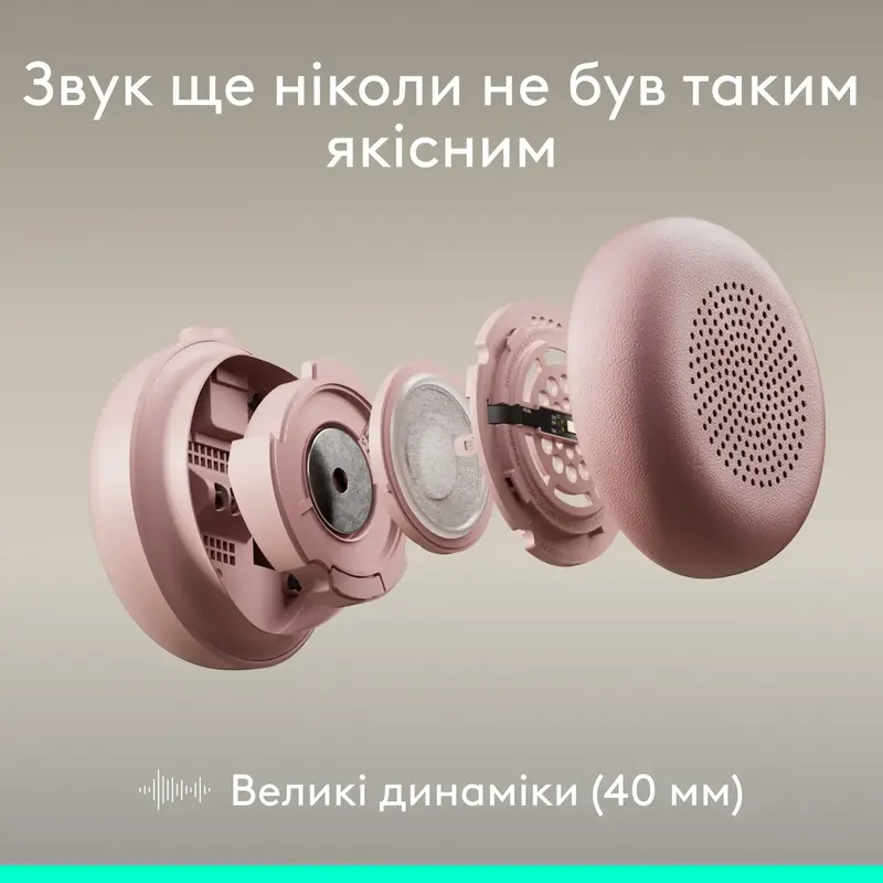 Гарнітура Logitech Zone Wired 2 Headset rose - фото - №3