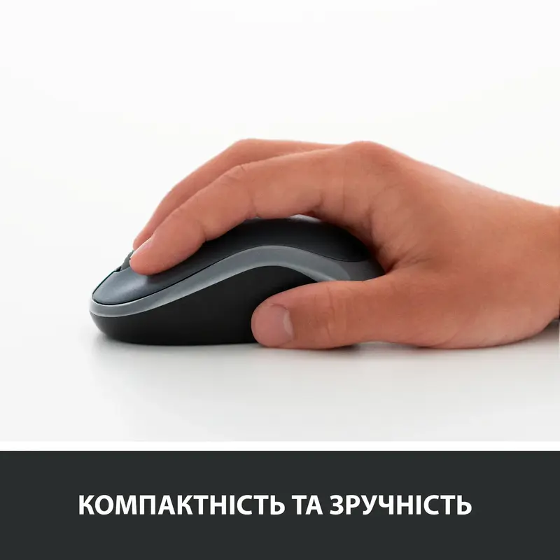 Миша Logitech бездротова (M185) blue - фото - №5