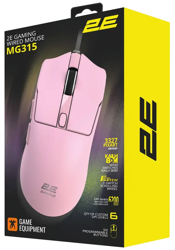 Миша 2E GAMING MG315 Pink - фото - №4