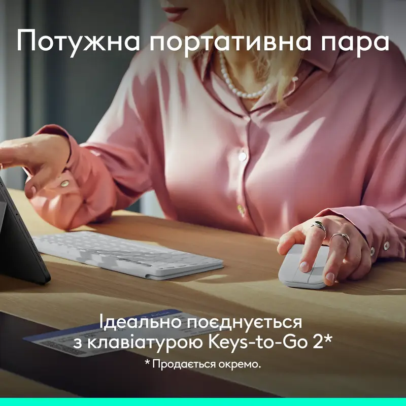 Миша ігрова Logitech Mobi Fold White - фото - №8