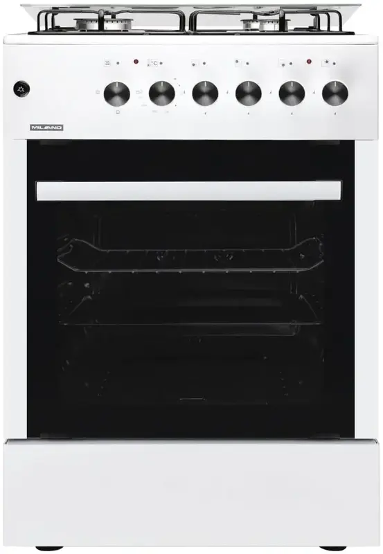 Плита газова MILANO ML60 E40+біла - фото - №0