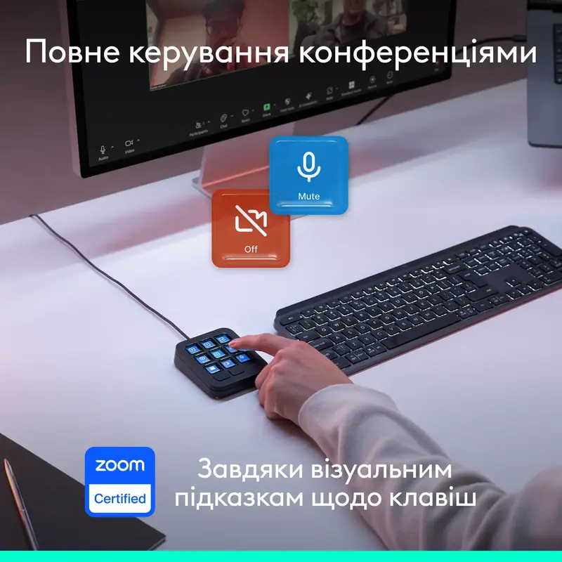 Програмована консоль Logitech MX Keypad USB Pale Grey (920-013892) - фото - №5