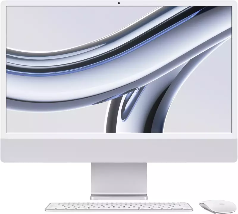 Apple iMac M3 24" 4.5K 10GPU/8RAM/512GB Silver (MQRK3) 2023 - фото - №0
