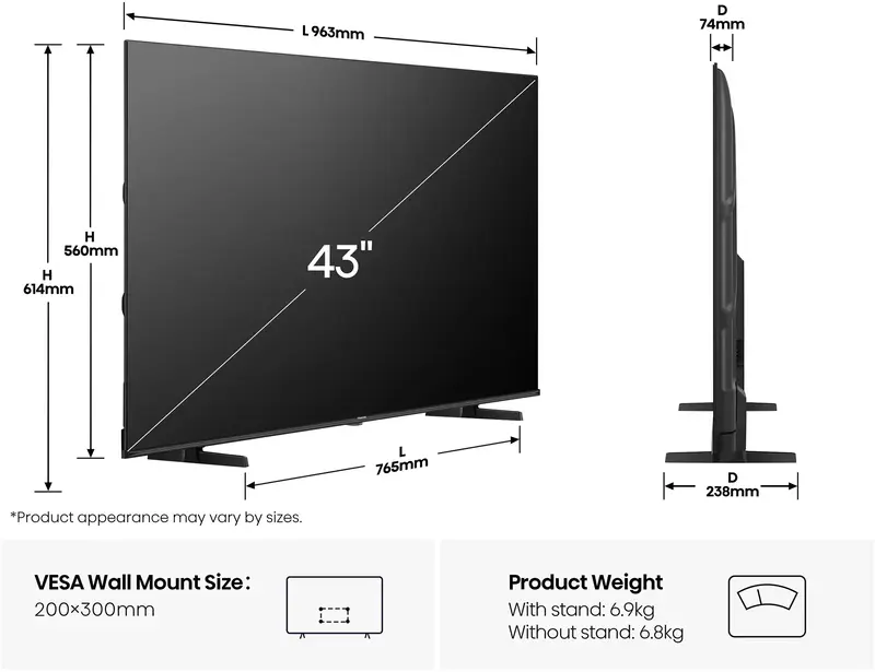УЦІНКА Телевізор Hisense 43E7Q - фото - №1